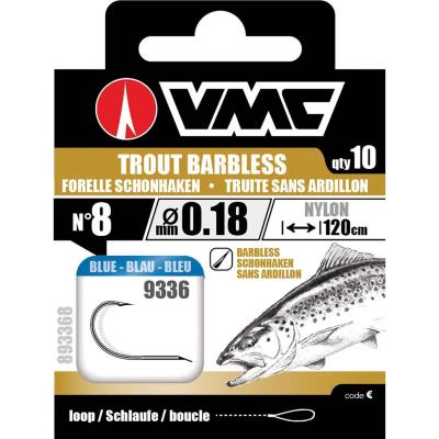 VMC Forellenhaken Barbless 120cm Nylon 0.20 H6 von VMC