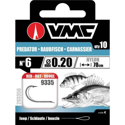 VMC Zander 9335 Red 70cm Nylon 0.30 H1/0 von VMC