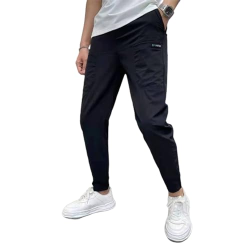 Gincci Herren-Stretch-Cargohose mit Mehreren Taschen, lässige Bleistifthose für Herren, leichte Reisehose (A,33) von VNDUIFH