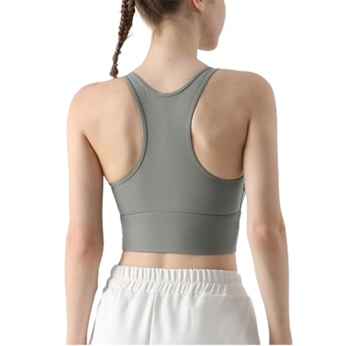 VNDUIFH Za-Lora Haltungs-BH, gepolsterter Longline-Sport-BH für Damen, bügelloser gepolsterter Gym-Yoga-BH, Push-up-Sport-BH mit Racerback (3,XL) von VNDUIFH