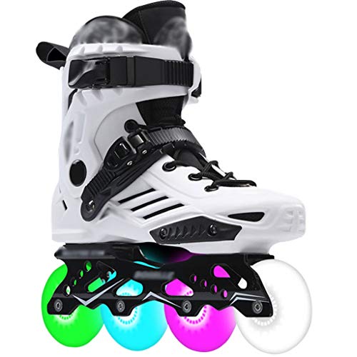 Youth Inline Skates with Luminous Wheels - Premium White Roller Blades for Kids, Beginners, Boys and Girls - Fun and Stylish Roller Skate Option von VNIOFSW