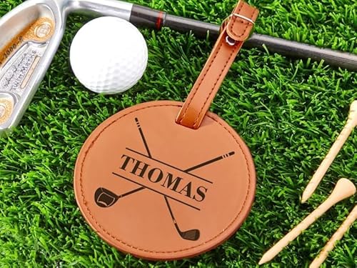 VNIQLOO Individuelles Leder-Golfbag-Tag Mit Tees - Personalisierbarer Golf-Tee-Halter - Personalisiertes Golfzubehör Für Männer Und Frauen VNIQLOO Individuelles Leder-Golfbag-Tag Mit Tees - Personalisierbarer Golf-Tee-Halter - Personalisiertes Golfzubehör Für Männer Und Frauen von VNIQLOO