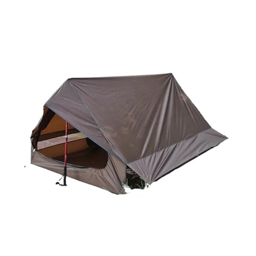 Eisfischerzelt 2–3 Personen, 210 x 150 x 110 cm, A-Linie, exquisites Camping, Ultraleicht, wasserdicht, Hut Ridge Outdoor, tragbar, ohne Stange biwakzelt(Brown) von VNSMM