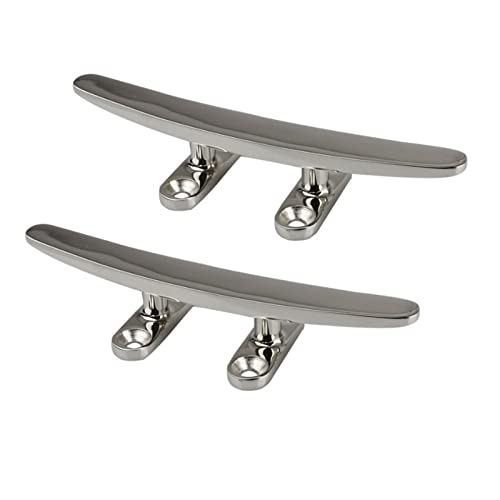 VNSMM Deck Hardware 2PCS Mooring Boat Deck Cleats 5 6 8 Zoll Heavy Duty Marine Hardware Yacht Zubehör Marine Hardware(8inch(200mm)) von VNSMM