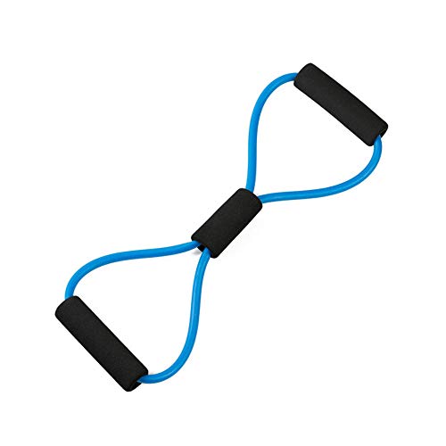 2pcs Yoga Gym Fitness Resistance 8 Wort Brust Expander Gummischlauch Pull Rope Workout Muskelelastische Bänder für Sportübungen (blau) von VOANZO