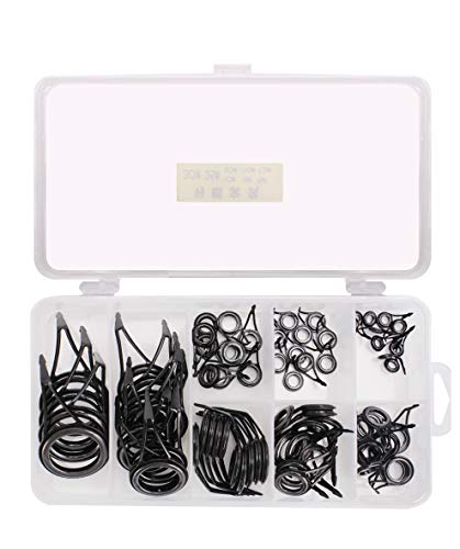 VOANZO 75-teiliges Angelruten-Reparaturset, Rutenspitzen-Reparaturset, Spinnguss, Angelrutenführungen, Ersatz-Set, Stahl-Keramikring, Angelruten-Reparatur-Set VOANZO 75-teiliges Angelruten-Reparaturset, Rutenspitzen-Reparaturset, Spinnguss, Angelrutenführungen, Ersatz-Set, Stahl-Keramikring, Angelruten-Reparatur-Set von VOANZO
