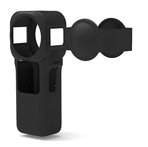 VOANZO Kratzfeste Silikon-Schutzhülle kompatibel mit Insta360 ONE RS 1-Zoll-Panorama-Action-Kamera 360 Edition (Schwarz) von VOANZO