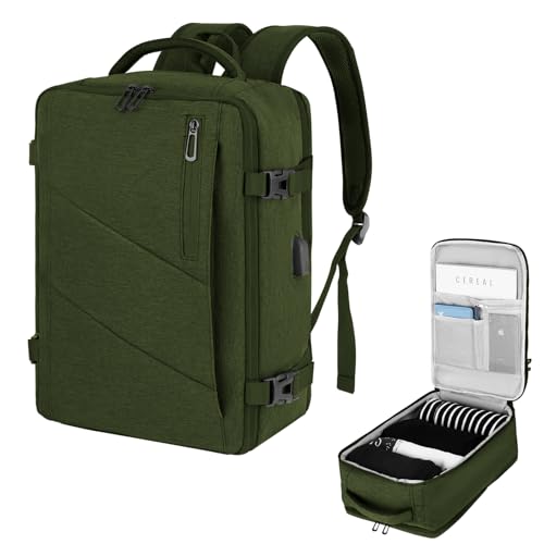 VOESLD für Easyjet Handgepäck 45x36x20, Handgepäck Rucksack Damen Herren Laptop Rucksack Wasserdicht, Reiserucksack Handgepäck Grün Flugzeug für Alle Großen Airlines VOESLD für Easyjet Handgepäck 45x36x20, Handgepäck Rucksack Damen Herren Laptop Rucksack Wasserdicht, Reiserucksack Handgepäck Grün Flugzeug für Alle Großen Airlines von VOESLD