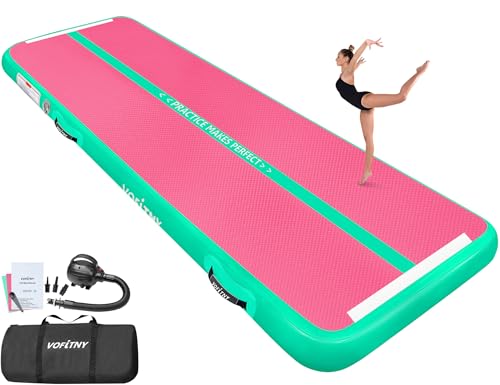 VOFiTNY Turnmatte Luftgefüllte Tumbling Track Matte aufblasbare Gymnastikmatten, 10,2 cm, dicke Luftmatte, für Zuhause, Gymnastik, Cheer, Tumbling, Rosa/Grün, 2 m x 1 m x 0,1 m für Hause/Pool/Draußen VOFiTNY Turnmatte Luftgefüllte Tumbling Track Matte aufblasbare Gymnastikmatten, 10,2 cm, dicke Luftmatte, für Zuhause, Gymnastik, Cheer, Tumbling, Rosa/Grün, 2 m x 1 m x 0,1 m für Hause/Pool/Draußen von VOFiTNY