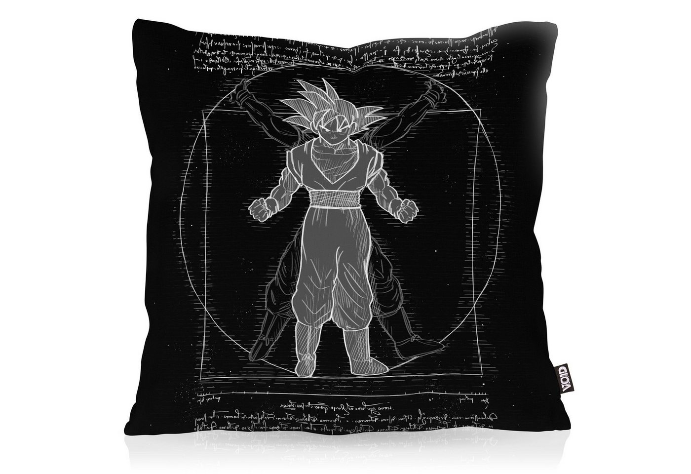 Kissenbezug, VOID, Sofa-Kissen Vitruvianischer Goku Kissenh son dragon saiyajin ball z roshi vegeta von VOID