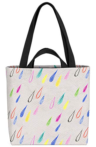 VOID Bunte Regentropfen Tasche 33x33x14cm,15l Einkaufs-Beutel Shopper Einkaufs-Tasche Bag VOID Bunte Regentropfen Tasche 33x33x14cm,15l Einkaufs-Beutel Shopper Einkaufs-Tasche Bag von VOID
