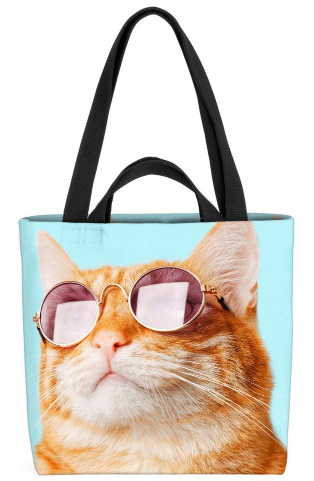 VOID Henkeltasche (1-tlg), Katze Sonnenbrille Haustier Katze Sonnenbrille Haustier Rasse Spielze von VOID