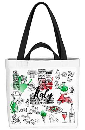 VOID Italy Italien Kolosseum Pisa Tasche 33x33x14cm,15l Einkaufs-Beutel Shopper Einkaufs-Tasche Bag von VOID