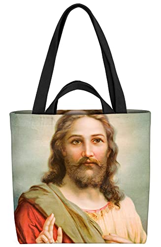 VOID Jesus Gemälde Bibel Tasche 33x33x14cm,15l Einkaufs-Beutel Shopper Einkaufs-Tasche Bag von VOID