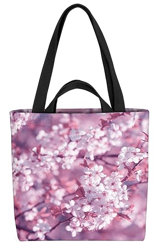 VOID Kirschen Kirschblüten Baum Tasche 33x33x14cm,15l Einkaufs-Beutel Shopper Einkaufs-Tasche Bag von VOID