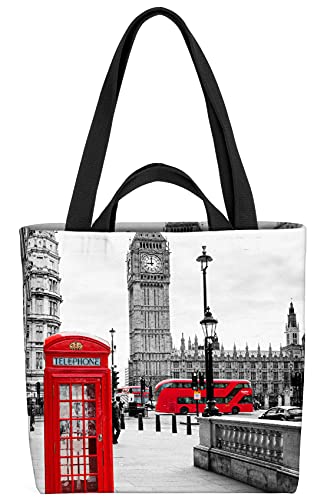 VOID London Telefonzelle England Tasche 33x33x14cm,15l Einkaufs-Beutel Shopper Einkaufs-Tasche Bag von VOID