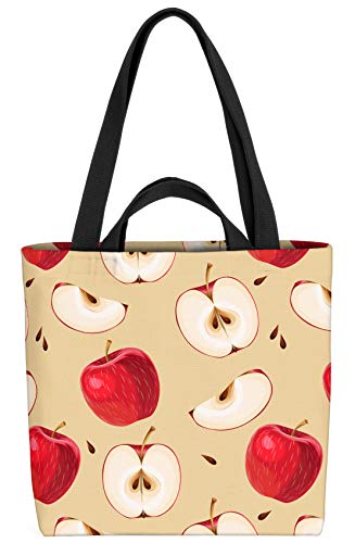 VOID Rote Äpfel Tasche 33x33x14cm,15l Einkaufs-Beutel Shopper Einkaufs-Tasche Bag VOID Rote Äpfel Tasche 33x33x14cm,15l Einkaufs-Beutel Shopper Einkaufs-Tasche Bag von VOID