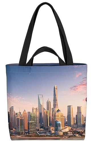 VOID Shanghai City Skyline China Tasche 33x33x14cm,15l Einkaufs-Beutel Shopper Einkaufs-Tasche Bag VOID Shanghai City Skyline China Tasche 33x33x14cm,15l Einkaufs-Beutel Shopper Einkaufs-Tasche Bag von VOID