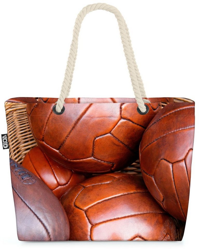 VOID Strandtasche (1-tlg), Vintage Bälle Fussball Sport Vintage Bälle Fussball Sport Fitness Med von VOID