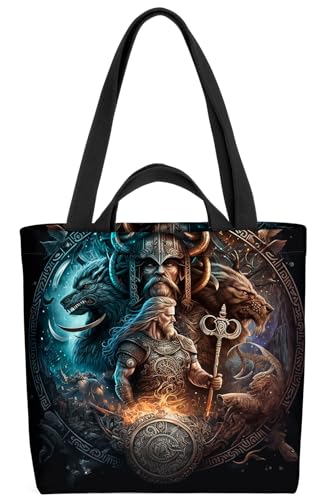 VOID Thor Kelten Wikinger Norge Tasche 33x33x14cm,15l Einkaufs-Beutel Shopper Einkaufs-Tasche Bag von VOID