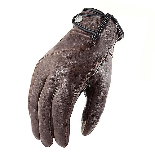 VOIV Ziegenleder Motorrad Handschuhe Braun Vintage Moto Handschuhe Sommer Herbst Retro Motorrad Handschuh Vollfinger VOIV Ziegenleder Motorrad Handschuhe Braun Vintage Moto Handschuhe Sommer Herbst Retro Motorrad Handschuh Vollfinger von VOIV
