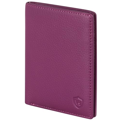 VON HEESEN® Leder Geldbörse Herren mit Münzfach & RFID Schutz I Echtleder Geldbeutel für Männer & Damen I Portemonnaie Brieftasche Wallet Portmonee (Pink) von VON HEESEN