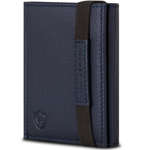 VON HEESEN Slim Wallet mit Münzfach & RFID-Schutz - Mini Geldbörse Herren & Damen - Kartenetui Kreditkartenetui - Portmonee Geldbeutel Portemonnaie klein Blau VON HEESEN Slim Wallet mit Münzfach & RFID-Schutz - Mini Geldbörse Herren & Damen - Kartenetui Kreditkartenetui - Portmonee Geldbeutel Portemonnaie klein Blau von VON HEESEN