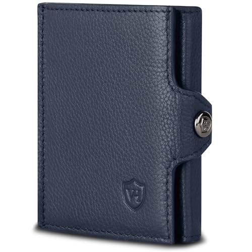 VON HEESEN Slim Wallet mit Münzfach & RFID-Schutz - Mini Geldbörse Herren & Damen - Kartenetui Kreditkartenetui - Portmonee Geldbeutel Portemonnaie klein Blau VON HEESEN Slim Wallet mit Münzfach & RFID-Schutz - Mini Geldbörse Herren & Damen - Kartenetui Kreditkartenetui - Portmonee Geldbeutel Portemonnaie klein Blau von VON HEESEN