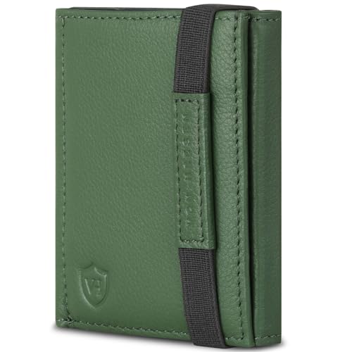 VON HEESEN Slim Wallet mit Münzfach & RFID-Schutz - Mini Geldbörse Herren & Damen - Kartenetui Kreditkartenetui - Portmonee Geldbeutel Portemonnaie klein Grün VON HEESEN Slim Wallet mit Münzfach & RFID-Schutz - Mini Geldbörse Herren & Damen - Kartenetui Kreditkartenetui - Portmonee Geldbeutel Portemonnaie klein Grün von VON HEESEN