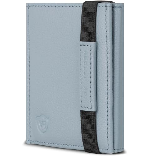 VON HEESEN Slim Wallet mit Münzfach & RFID-Schutz - Mini Geldbörse Herren & Damen - Kartenetui Kreditkartenetui - Portmonee Geldbeutel Portemonnaie klein Hellblau VON HEESEN Slim Wallet mit Münzfach & RFID-Schutz - Mini Geldbörse Herren & Damen - Kartenetui Kreditkartenetui - Portmonee Geldbeutel Portemonnaie klein Hellblau von VON HEESEN