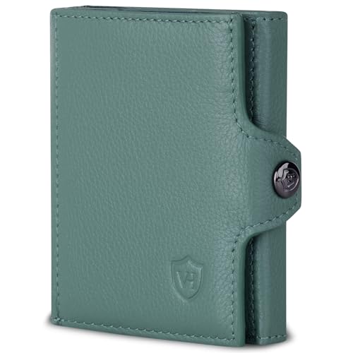 VON HEESEN Slim Wallet mit XL Münzfach & RFID-Schutz - Mini Geldbörse Herren & Damen - Kartenetui Kreditkartenetui - Portmonee Geldbeutel Portemonnaie klein Silver-Pine VON HEESEN Slim Wallet mit XL Münzfach & RFID-Schutz - Mini Geldbörse Herren & Damen - Kartenetui Kreditkartenetui - Portmonee Geldbeutel Portemonnaie klein Silver-Pine von VON HEESEN