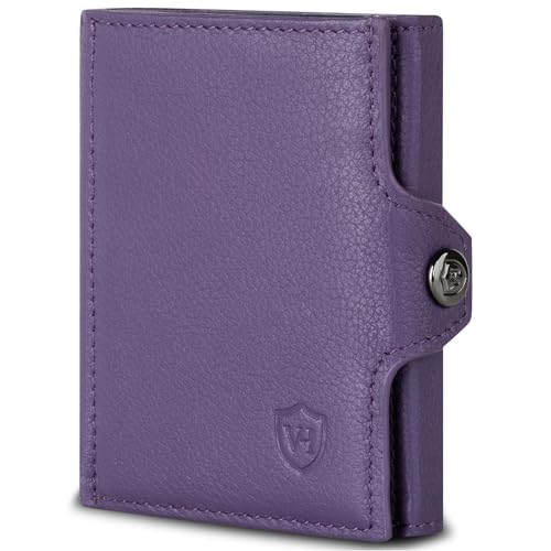 VON HEESEN Slim Wallet mit XL Münzfach & RFID-Schutz - Mini Geldbörse Herren & Damen - Kartenetui Kreditkartenetui - Portmonee Geldbeutel Portemonnaie klein Violet VON HEESEN Slim Wallet mit XL Münzfach & RFID-Schutz - Mini Geldbörse Herren & Damen - Kartenetui Kreditkartenetui - Portmonee Geldbeutel Portemonnaie klein Violet von VON HEESEN
