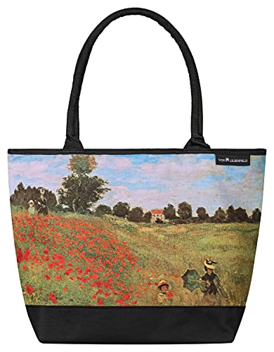 VON LILIENFELD Handtasche Damen Kunst Motiv Claude Monet Mohnblumenfeld Shopper Maße L42 x H30 x T15 cm Strandtasche Henkeltasche Büro VON LILIENFELD Handtasche Damen Kunst Motiv Claude Monet Mohnblumenfeld Shopper Maße L42 x H30 x T15 cm Strandtasche Henkeltasche Büro von VON LILIENFELD