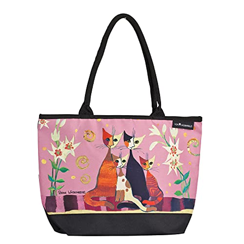 VON LILIENFELD Handtasche Damen Kunst Motiv Katzen Rosina Wachtmeister Lilien Shopper Maße L42 x H30 x T15 cm Strandtasche Henkeltasche Büro VON LILIENFELD Handtasche Damen Kunst Motiv Katzen Rosina Wachtmeister Lilien Shopper Maße L42 x H30 x T15 cm Strandtasche Henkeltasche Büro von VON LILIENFELD