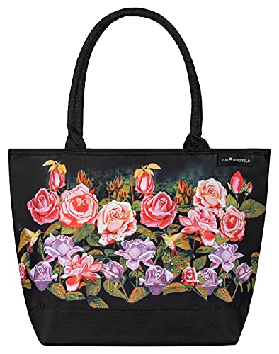 VON LILIENFELD Handtasche Damen Motiv Rosen Garten Blumen Shopper Maße L42 x H30 x T15 cm Strandtasche Henkeltasche Büro VON LILIENFELD Handtasche Damen Motiv Rosen Garten Blumen Shopper Maße L42 x H30 x T15 cm Strandtasche Henkeltasche Büro von VON LILIENFELD