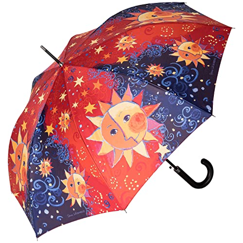 VON LILIENFELD Regenschirm Auf-Automatik Rosina Wachtmeister: Sole Stabil Bunt Sonne Mond Sterne Stockschirm Kunst VON LILIENFELD Regenschirm Auf-Automatik Rosina Wachtmeister: Sole Stabil Bunt Sonne Mond Sterne Stockschirm Kunst von VON LILIENFELD