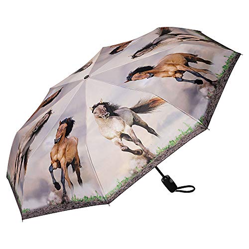 VON LILIENFELD Regenschirm Taschenschirm Wildpferde Windfest Auf-Zu-Automatik Kompakt Stabil Leicht VON LILIENFELD Regenschirm Taschenschirm Wildpferde Windfest Auf-Zu-Automatik Kompakt Stabil Leicht von VON LILIENFELD