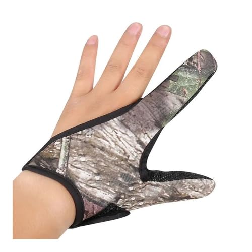 VONCYKI Angelhandschuhe, 2-Finger-Schutz, atmungsaktiv, rutschfest, Anti-Schnitt, Angelhandschuhe, Karpfen, Outdoor, Angelzubehör, Zubehör (D2321-Camou links) von VONCYKI