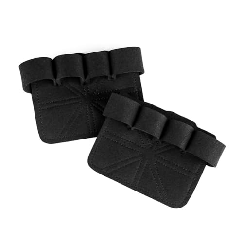 VONCYKI Leder-Gymnastik-Handgriffe für Gewichtheben, Klimmzüge, Workout, Handschutz, Fitness-Handschuhe (schwarz) von VONCYKI