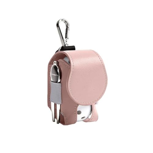 VONCYKI Mini-Tasche aus Leder für Golfbälle, tragbare Golf-Gürteltasche, Mini-Golfball-Behälter, Taillen-Aufbewahrungstasche (Rosa) von VONCYKI