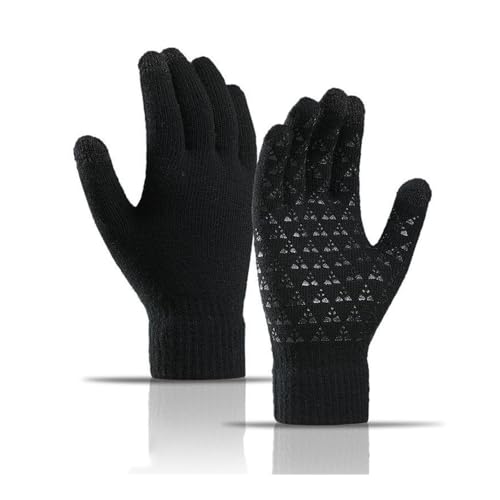 VONCYKI Winterhandschuhe für Herren und Damen, Touchscreen-Strick, rutschfest, thermisch, winddicht, Fahren, Laufen, Radfahren, Angeln, Motorradhandschuh (A) von VONCYKI