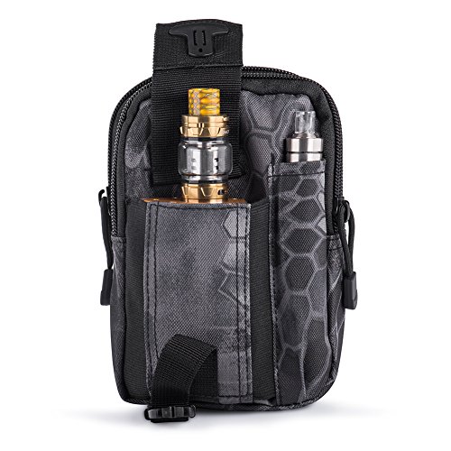 Ecigdiy Tactical Molle Tasche Kompakte EDC Mehrzweck-Dienstprogramm Gadget Gürtel Gürteltasche mit Handyholster für iPhone 6 / 6S, Camping Wandern Outdoor-Ausrüstung (Schwarze Pythonhaut) von VORAGA