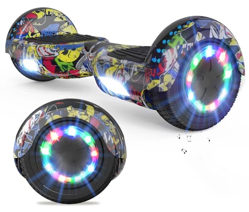 VOUUK Hoberboard 6,5-Zoll-Hoverboard mit Zwei Rädern, Mit Bluetooth-Lautsprecher, Mit LED-Lichtern Geeignet für Kinder und Erwachsene VOUUK Hoberboard 6,5-Zoll-Hoverboard mit Zwei Rädern, Mit Bluetooth-Lautsprecher, Mit LED-Lichtern Geeignet für Kinder und Erwachsene von VOUUK