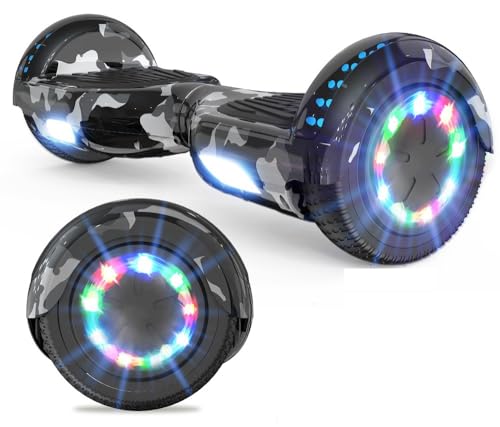 VOUUK Hoberboard 6,5-Zoll-Hoverboard mit zwei Rädern, Mit Bluetooth-Lautsprecher, Mit LED-Lichtern Geeignet für Kinder von VOUUK