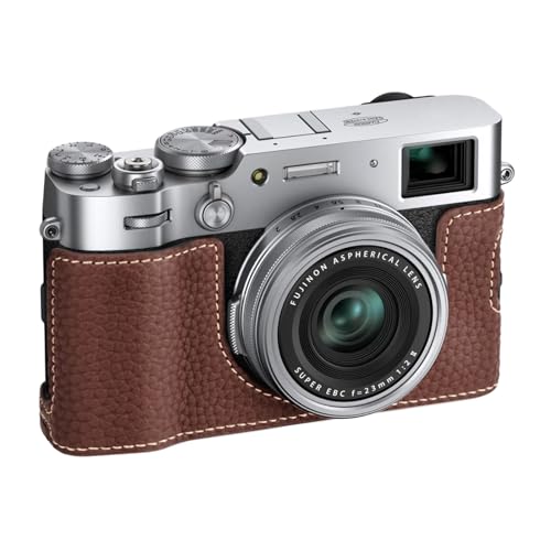 VOVMOEYA X100VI Hülle, Halbe Kameratasche für Fujifilm X100VI, PU-Leder Tasche kompatibel mit Fujifilm X-100VI Digitalkamera - Braun VOVMOEYA X100VI Hülle, Halbe Kameratasche für Fujifilm X100VI, PU-Leder Tasche kompatibel mit Fujifilm X-100VI Digitalkamera - Braun von VOVMOEYA