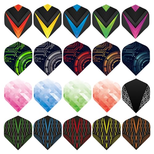 Dart Flights,Standard Zubehör für Darts,Dart zubehör für Soft dartpfeile und Steel dartpfeile(100 Stück) von VPB