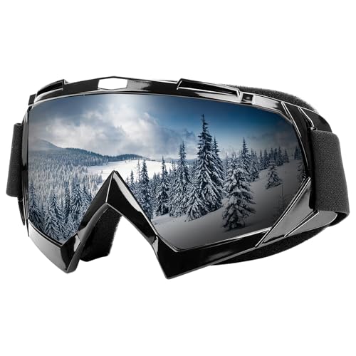 VSIFEHSO Skibrillen Herren Damen 100% UV-Schutz Snowboardbrille für Brillenträger OTG-Design Anti-Beschlag Skibrille Erwachsene für Skifahren Snowboarden Radfahren Wandern von VSIFEHSO