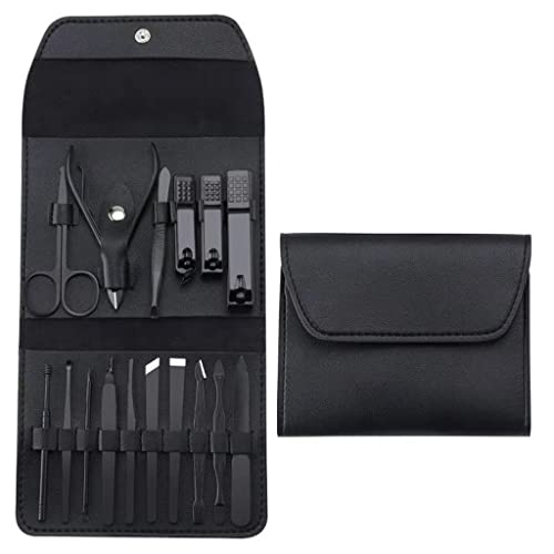 16-teiliges professionelles Nagelknipser-Set aus Edelstahl, Nagelschneider, Pediküre und Maniküre-Set mit PU-Beutel (Farbe: weißer, fünfzackiger Stern 4) (D) von VSULZVNU