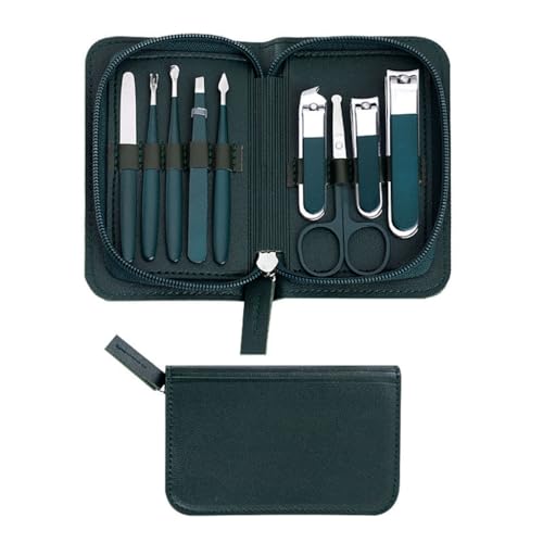 Nagelknipser-Set, 9-teilig, Tasche mit Reißverschluss, 13 x 8 cm von VSULZVNU