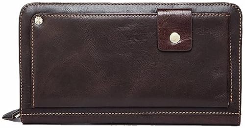 VSULZVNU Herren-Geldbörse, Clutch, Leder, Herren-Clutch, Geldbörse für Herren, Kartenhalter, Geldtasche, Geldbörse, lang (Farbe: A, Größe: 22 x 3 x 13 cm), A, 22*3*13CM von VSULZVNU